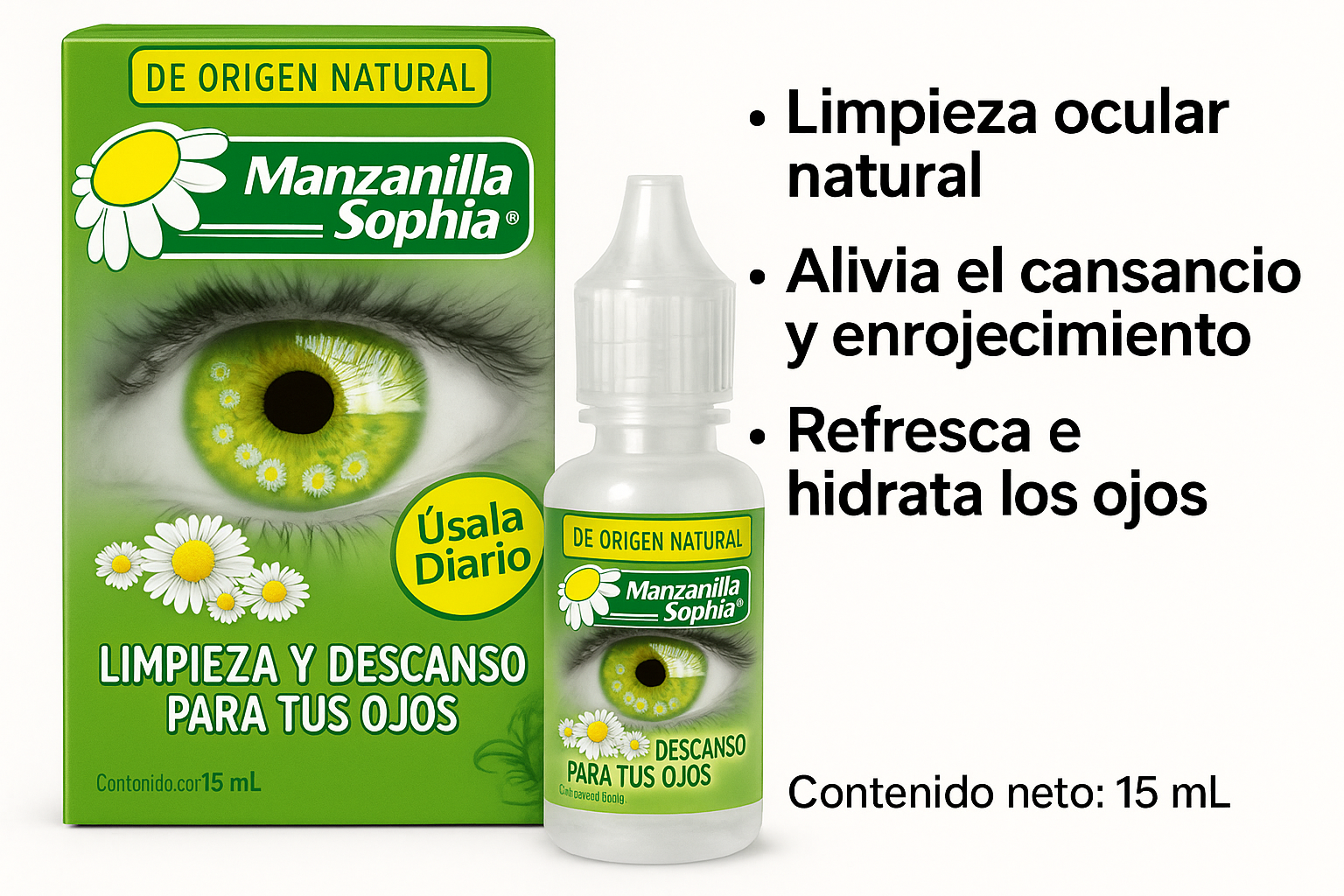 Gotas Manzanilla Sophia 15 ml – Limpieza y descanso ocular