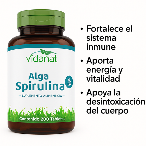 Alga Spirulina Vidanat – 200 tabletas